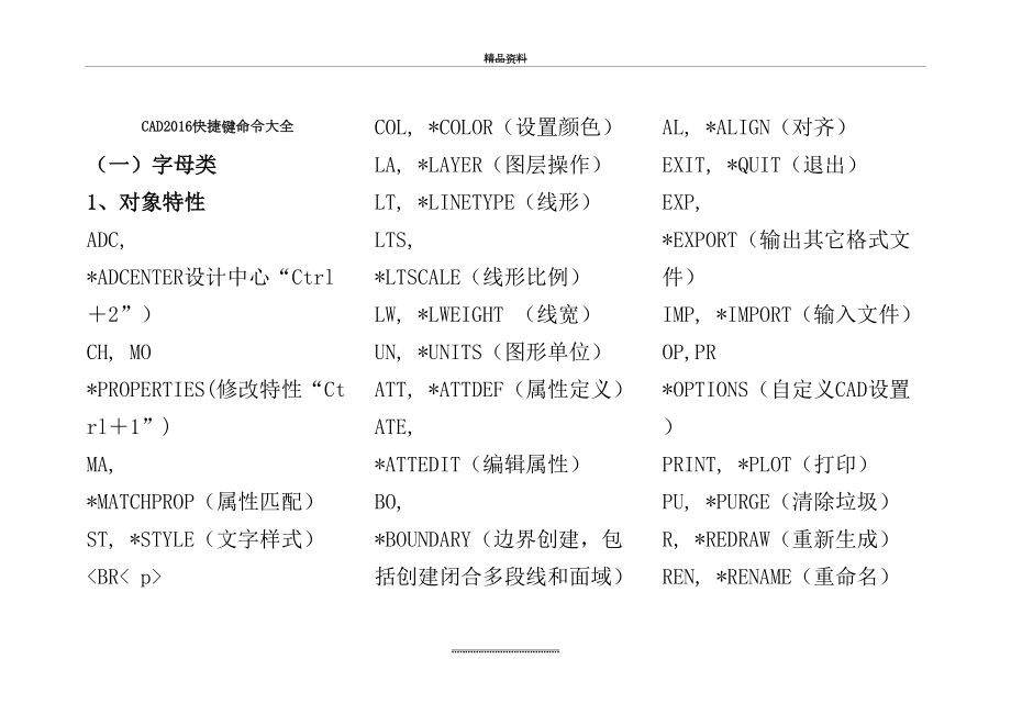 最新cad快捷键命令大全.doc_第2页