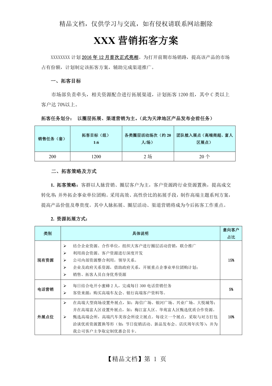 营销拓客方案.doc_第1页