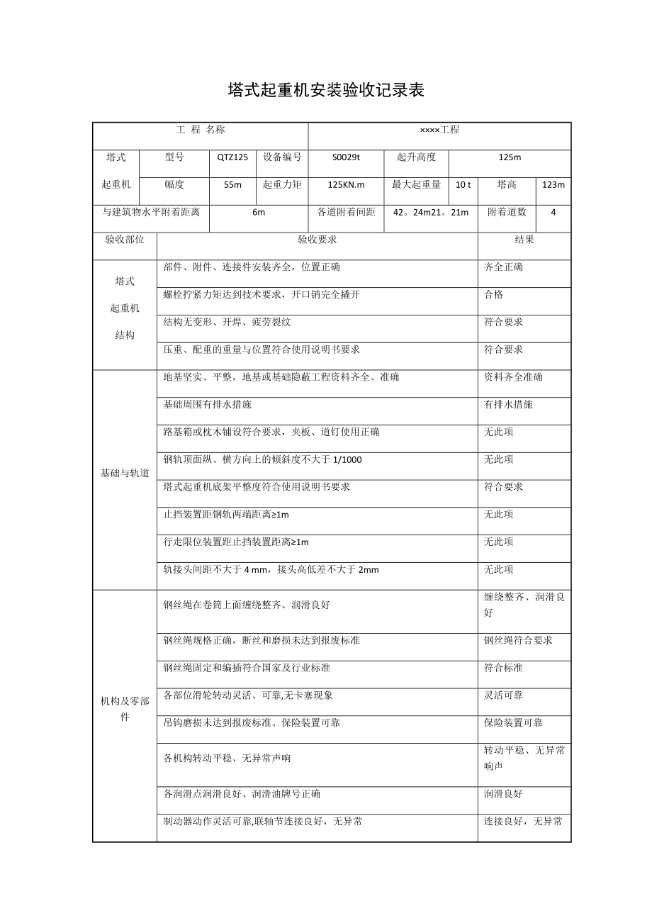 塔吊安装验收记录表06960.doc_第1页