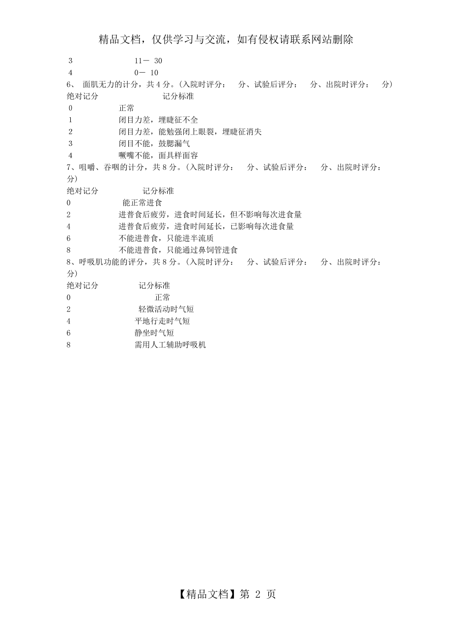 重症肌无力评分.doc_第2页