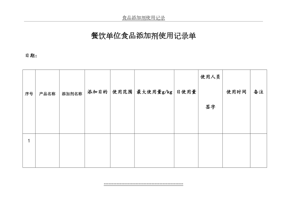 食品添加剂使用记录单(样表).doc_第2页