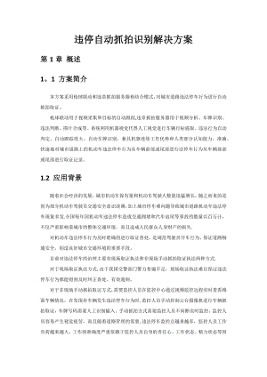 违停自动抓拍识别解决方案.docx