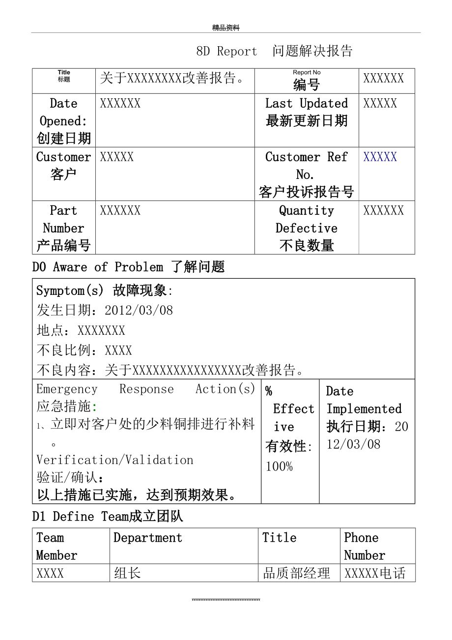 最新8D报告模板及实例.doc_第2页