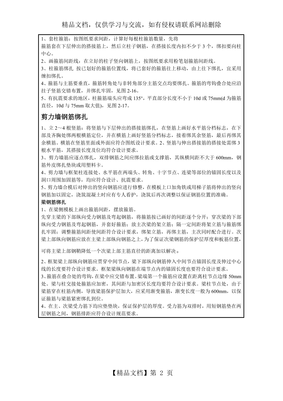 钢筋工程技术交底001(个人整理完整版).doc_第2页