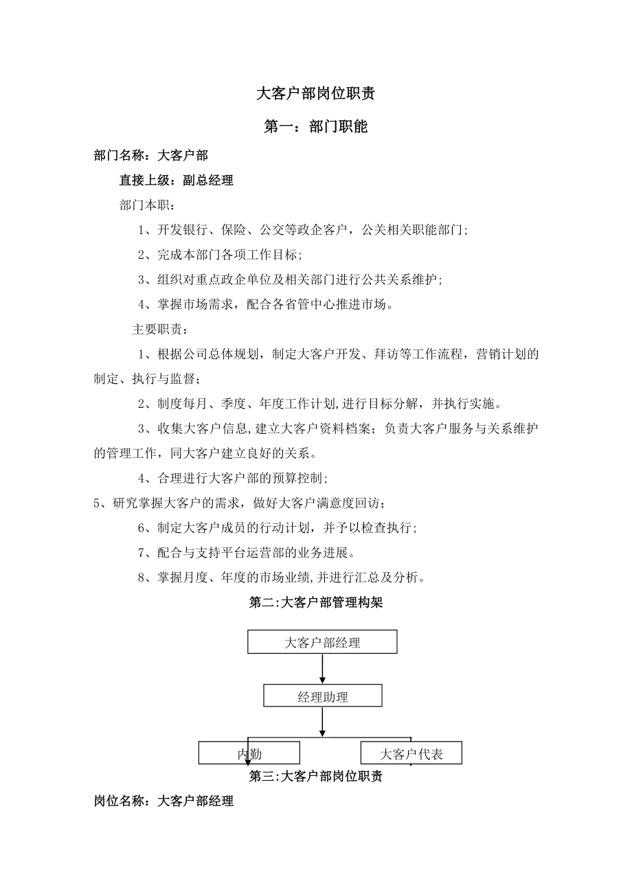 大客户经理岗位职责80309.doc_第1页