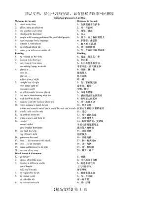 译林牛津高中英语M3U1词组.doc