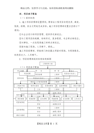 项目班子主要管理人员.doc