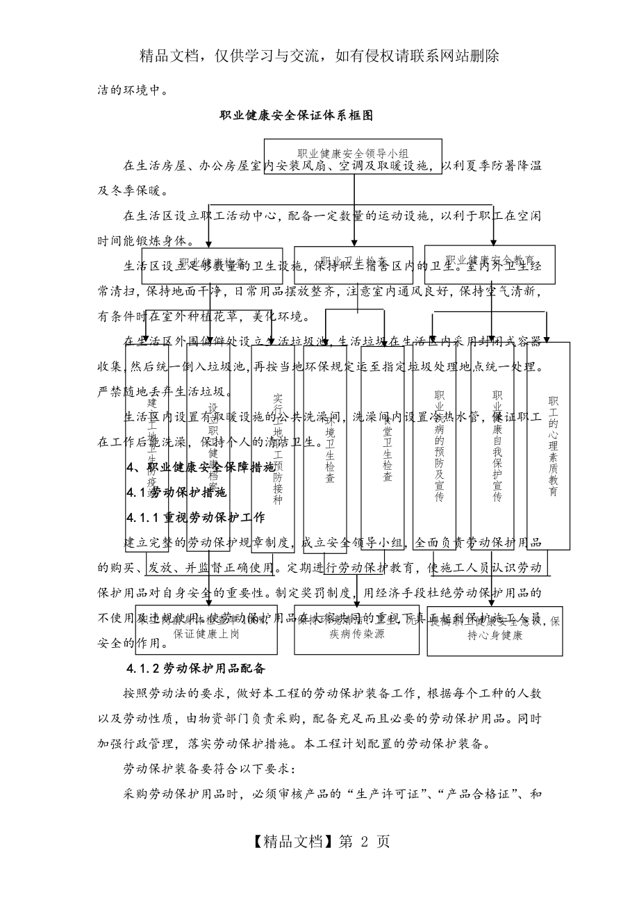 职业健康安全管理体系和保证措施方案.doc_第2页