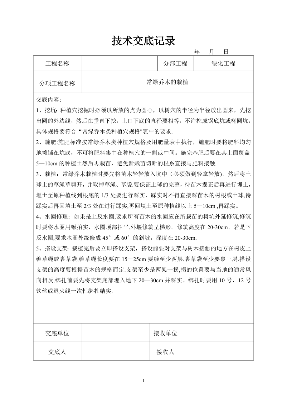 园林绿化技术交底58289.doc_第1页