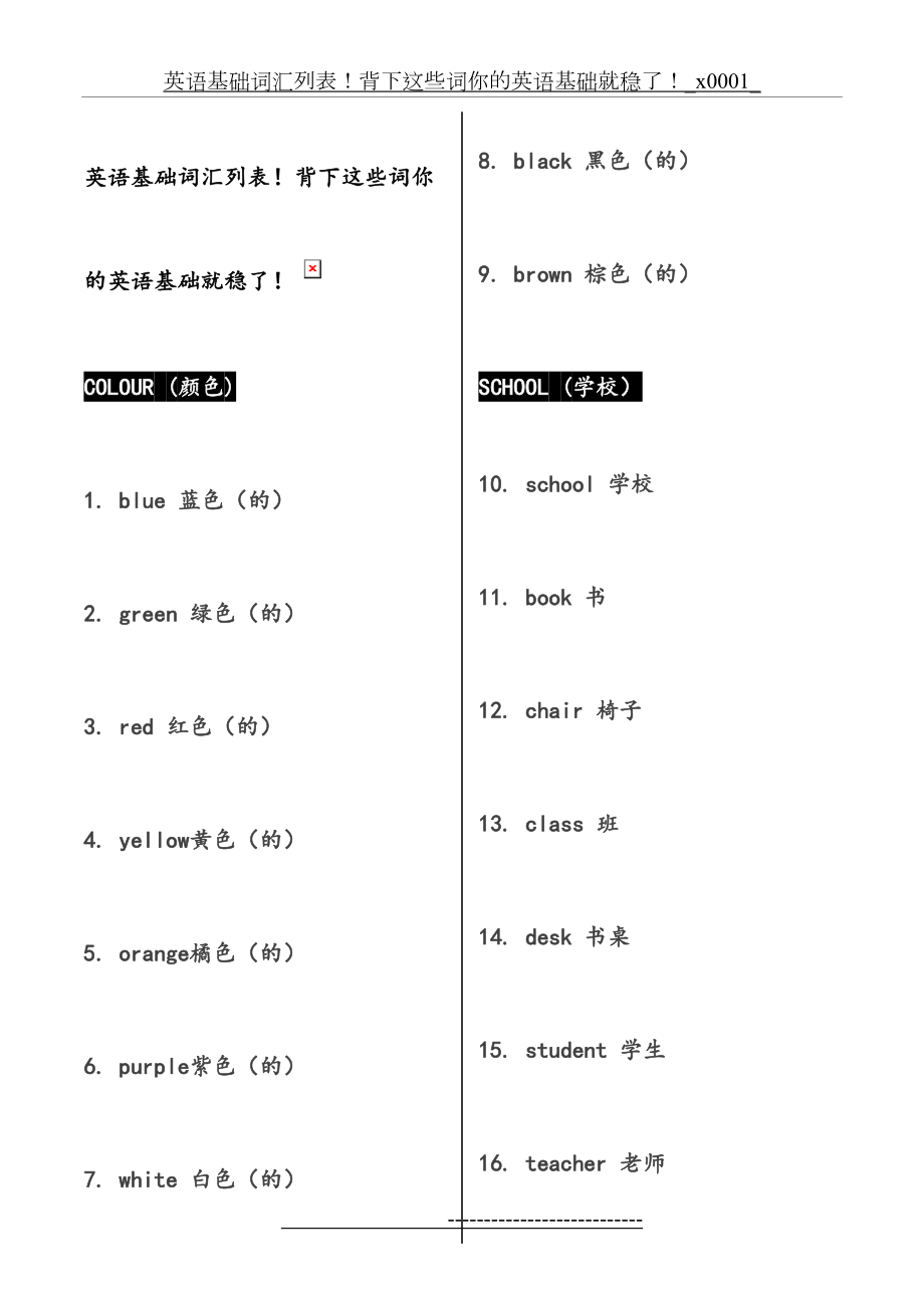 英语基础词汇列表.doc_第2页