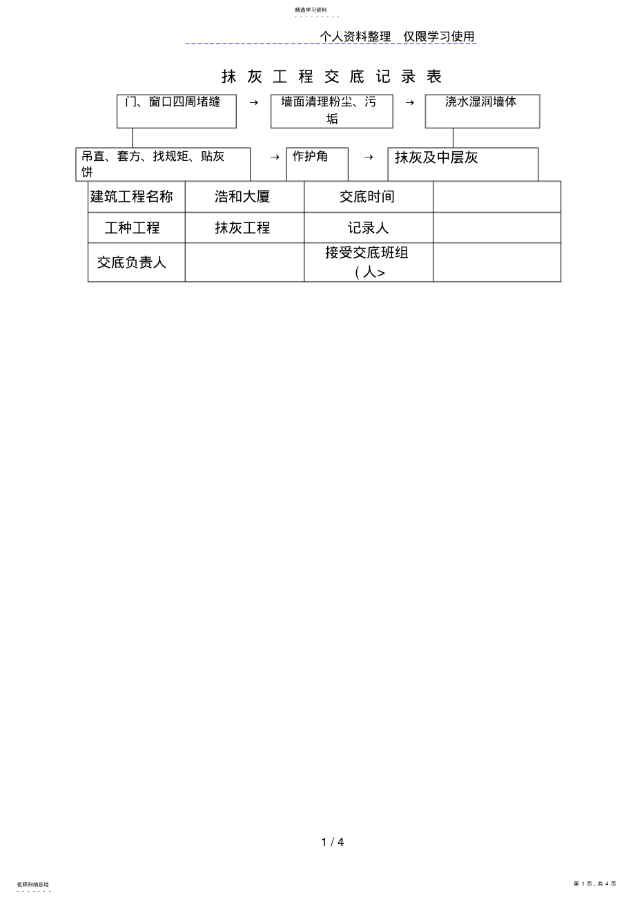 2022年某大厦抹灰工程交底 .pdf_第1页