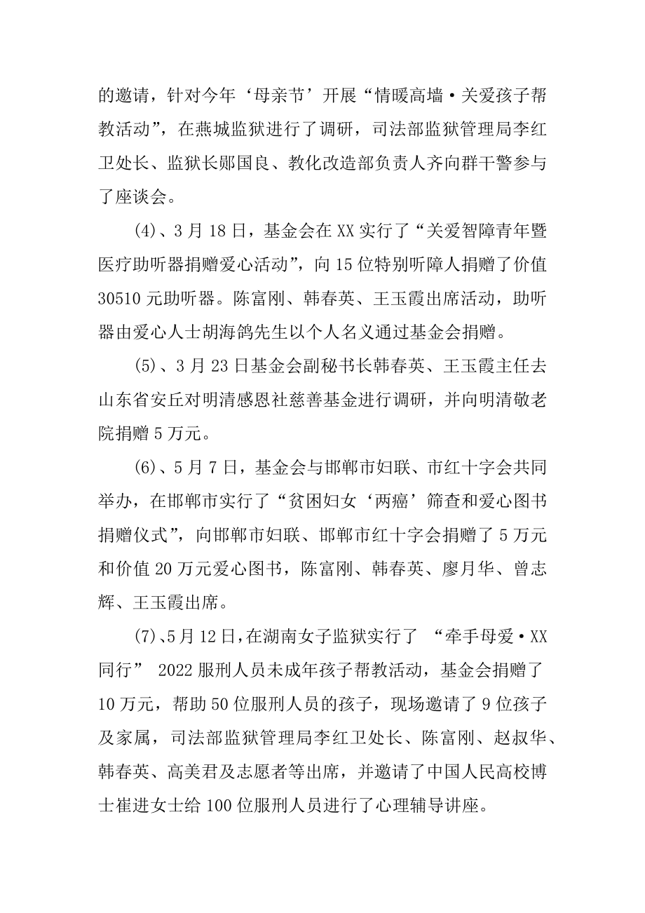 2022年妇女发展慈善基金会工作总结报告.docx_第2页