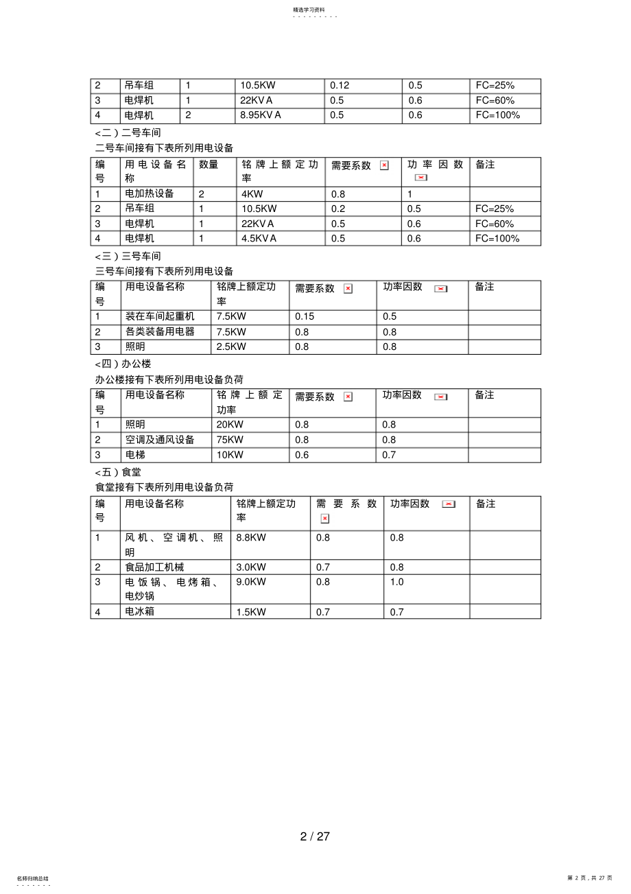 2022年某厂降压变电所的电气设计方案 .pdf_第2页