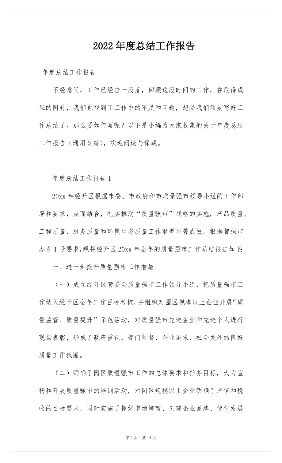 2022年度总结工作报告.docx_第1页