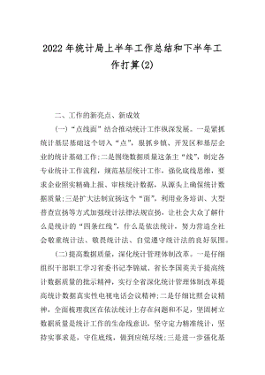 2022年统计局上半年工作总结和下半年工作打算(2).docx