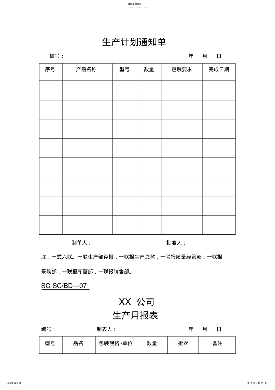 2022年某公司生产表格汇总 .pdf_第2页