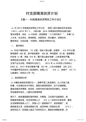 2022年村支部精准扶贫计划 .pdf