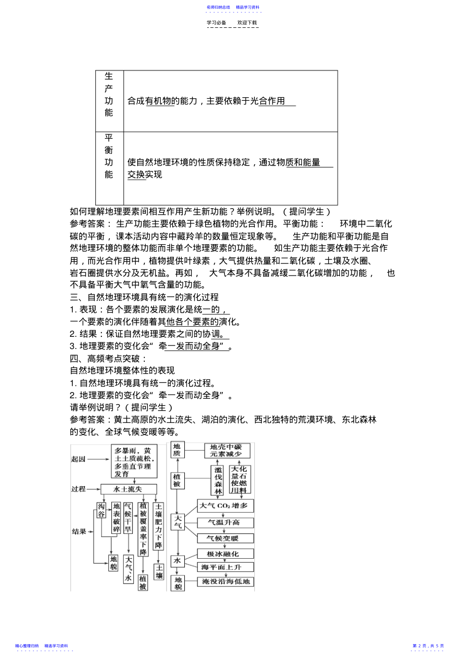 2022年《自然地理环境的整体性》教学设计 2.pdf_第2页