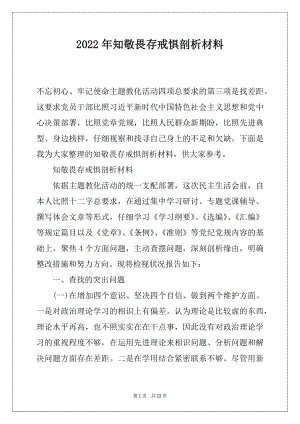 2022年知敬畏存戒惧剖析材料.docx