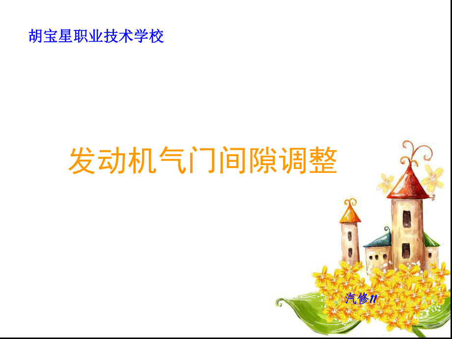 气门间隙的检查和调整ppt课件.ppt_第1页