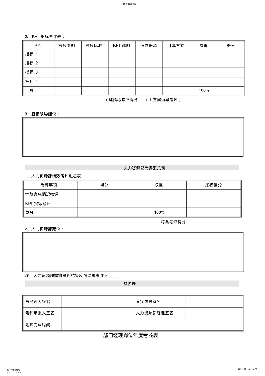 2022年某体育用品公司绩效考核表全套 .pdf_第2页