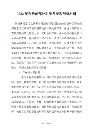 2022年宣传部部长科学发展观剖析材料.docx