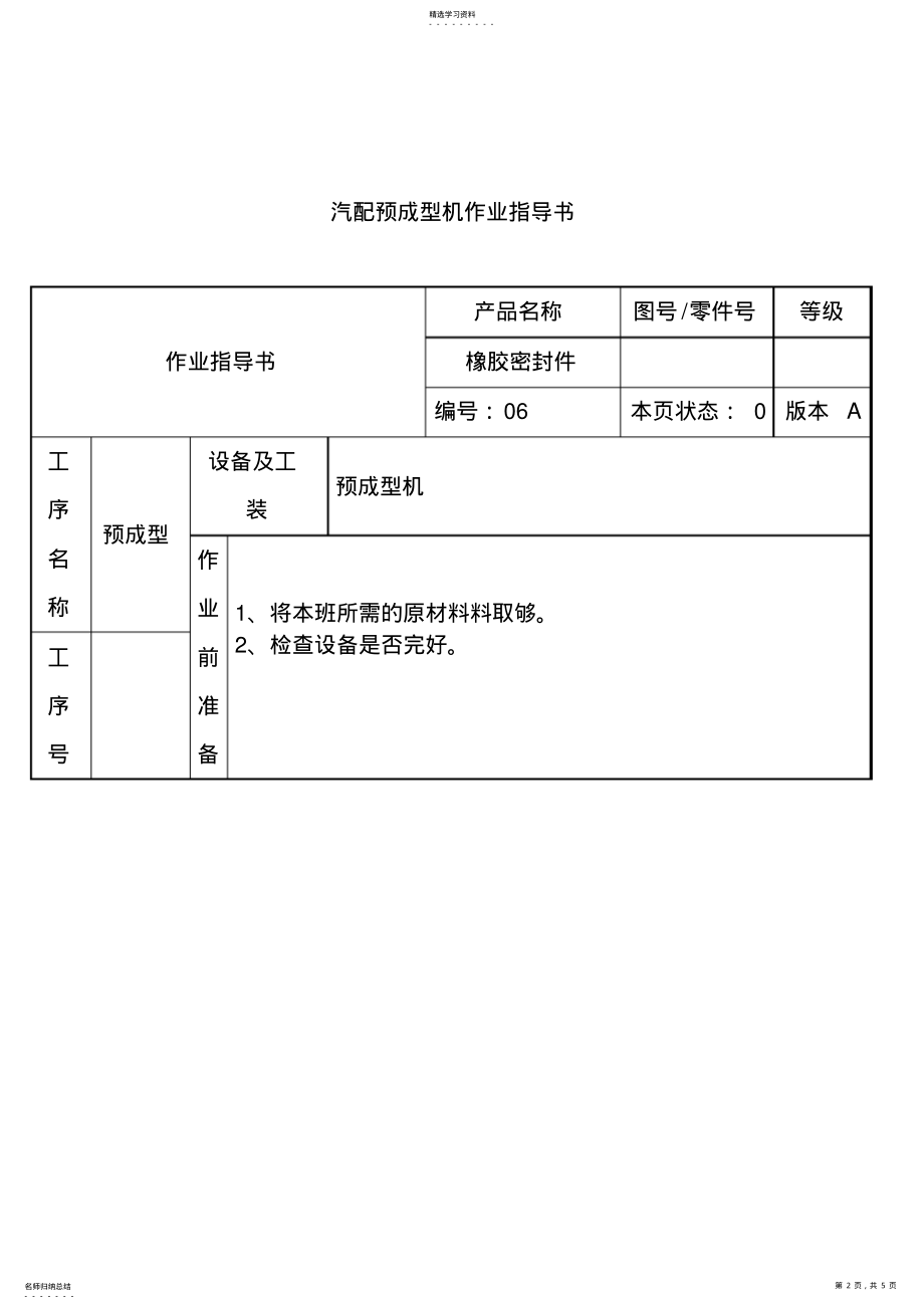 2022年某公司汽配预成型机作业指导书 .pdf_第2页