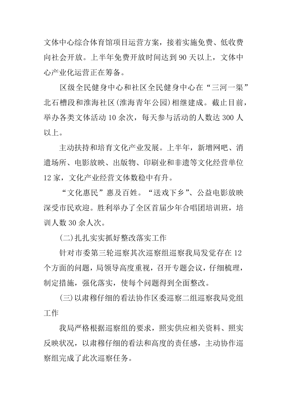 2022年文化局上半年工作总结暨下半年工作计划.docx_第2页