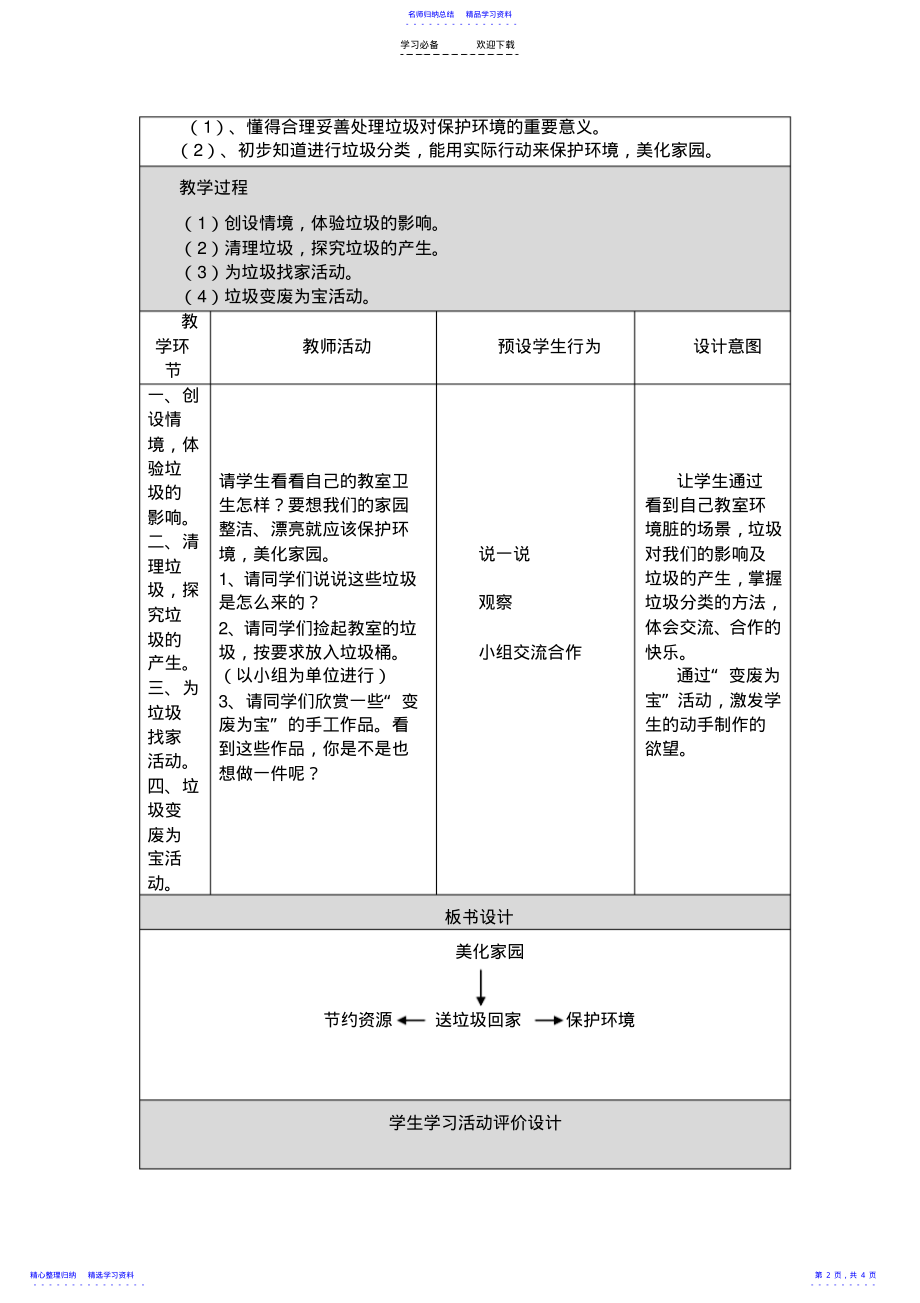 2022年《美化家园》教学设计doc .pdf_第2页