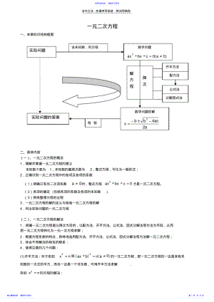 2022年一元二次方程知识点总结及典型习题 .pdf