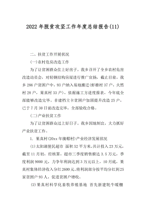 2022年脱贫攻坚工作年度总结报告(11).docx