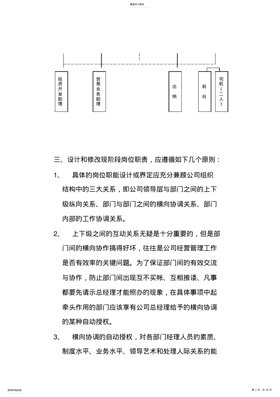 2022年某公司现阶段岗位职责说明书 .pdf_第2页