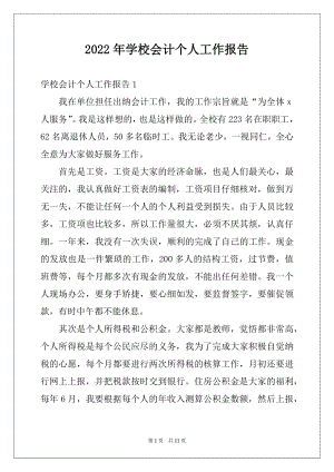 2022年学校会计个人工作报告.docx