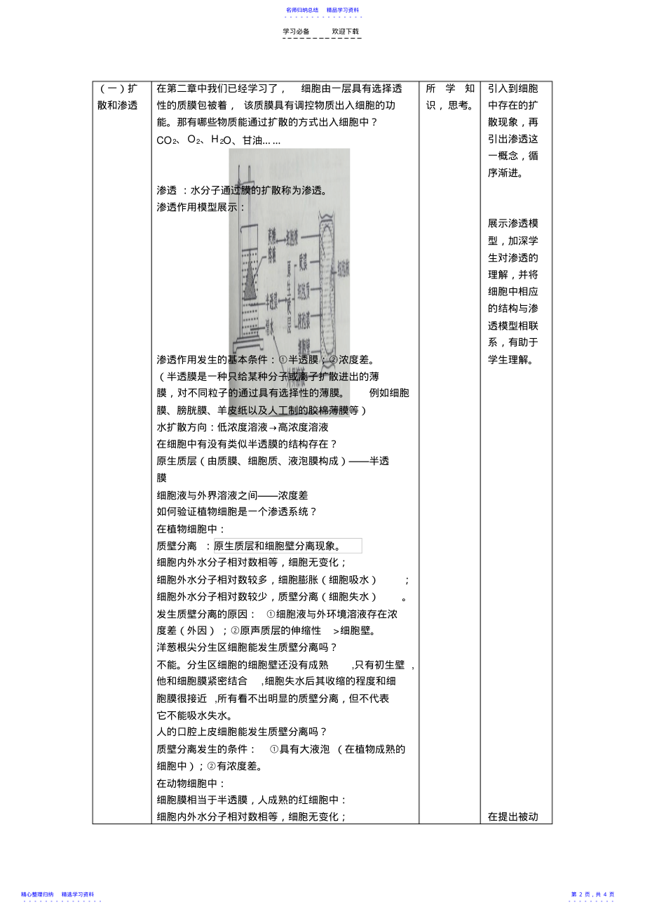 2022年《物质出入细胞的方式》教学设计 .pdf_第2页