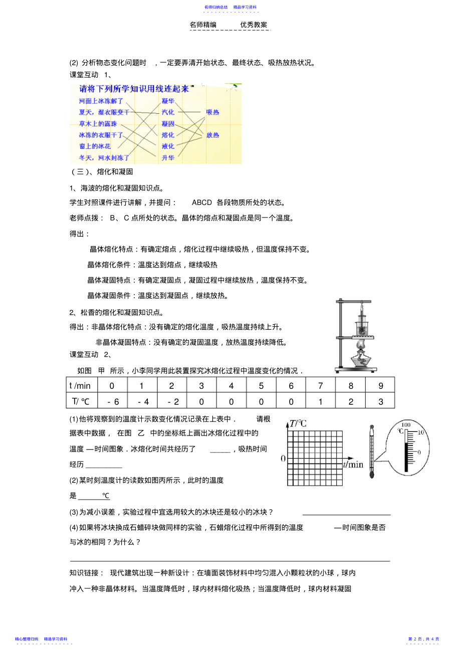 2022年《物态变化》复习教学设计喻 .pdf_第2页