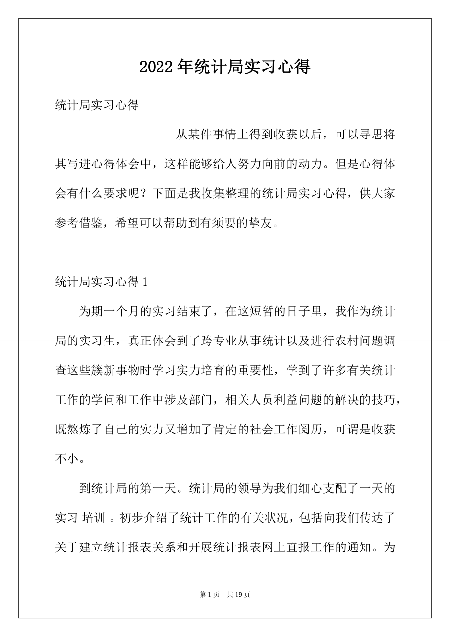 2022年统计局实习心得.docx_第1页