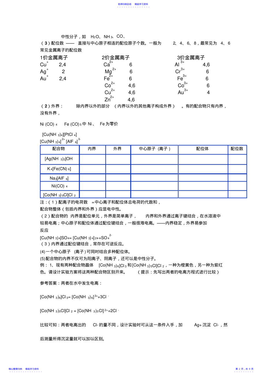 2022年《配合物是如何形成的》教案 .pdf_第2页