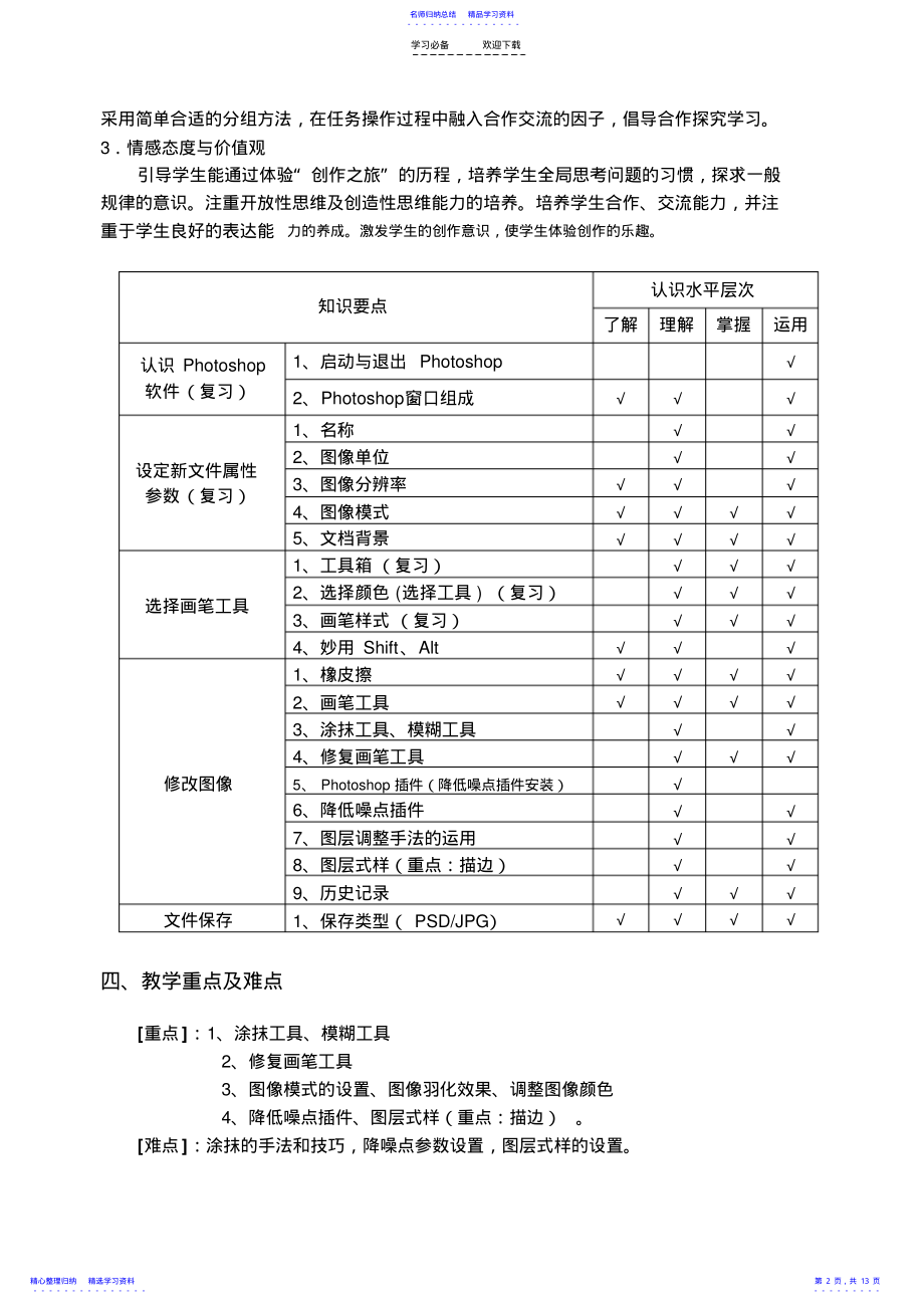 2022年《精彩纷呈的图形图像处理》教学设计 .pdf_第2页