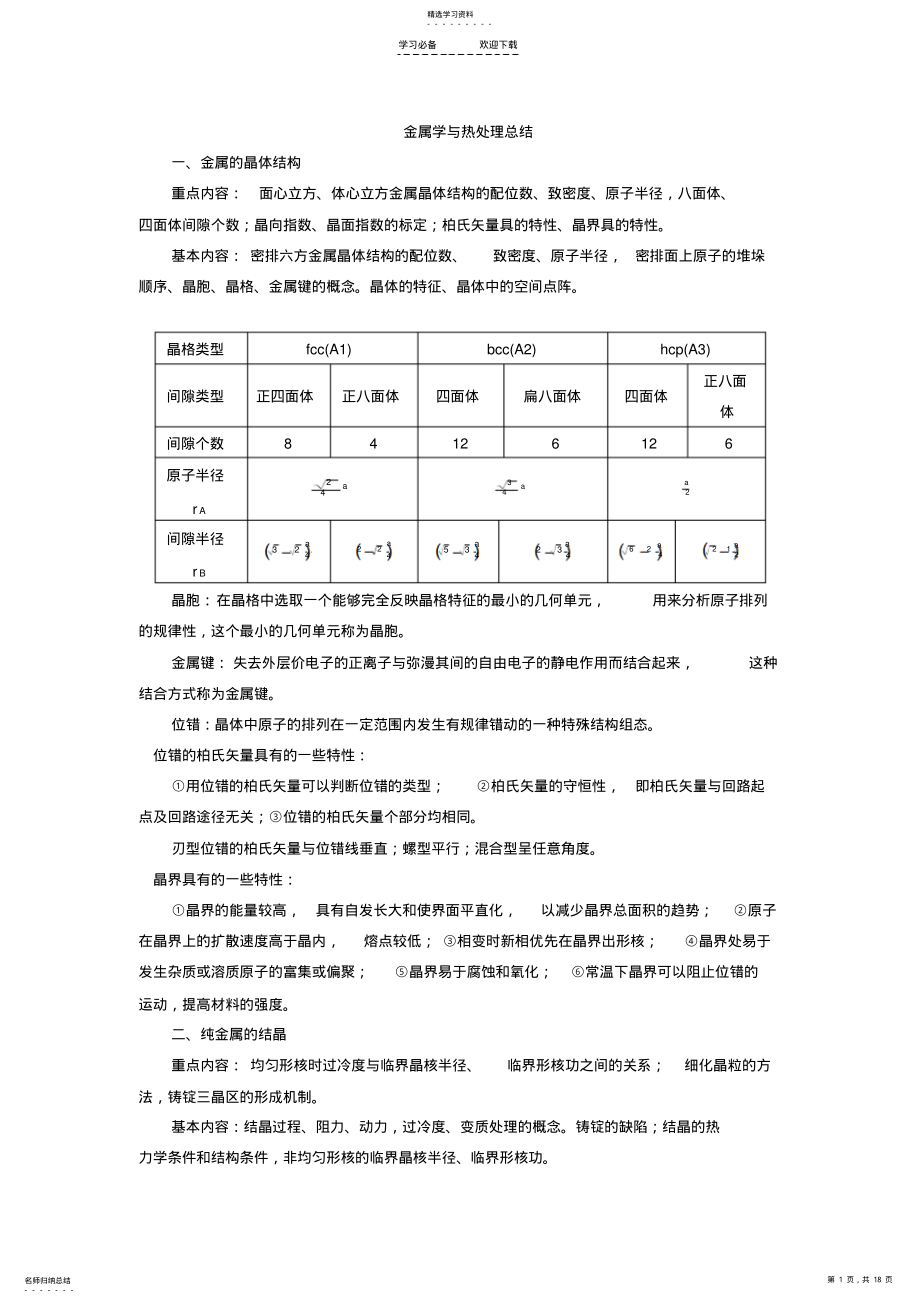 2022年材料科学基础知识点总结剖析 .pdf_第1页