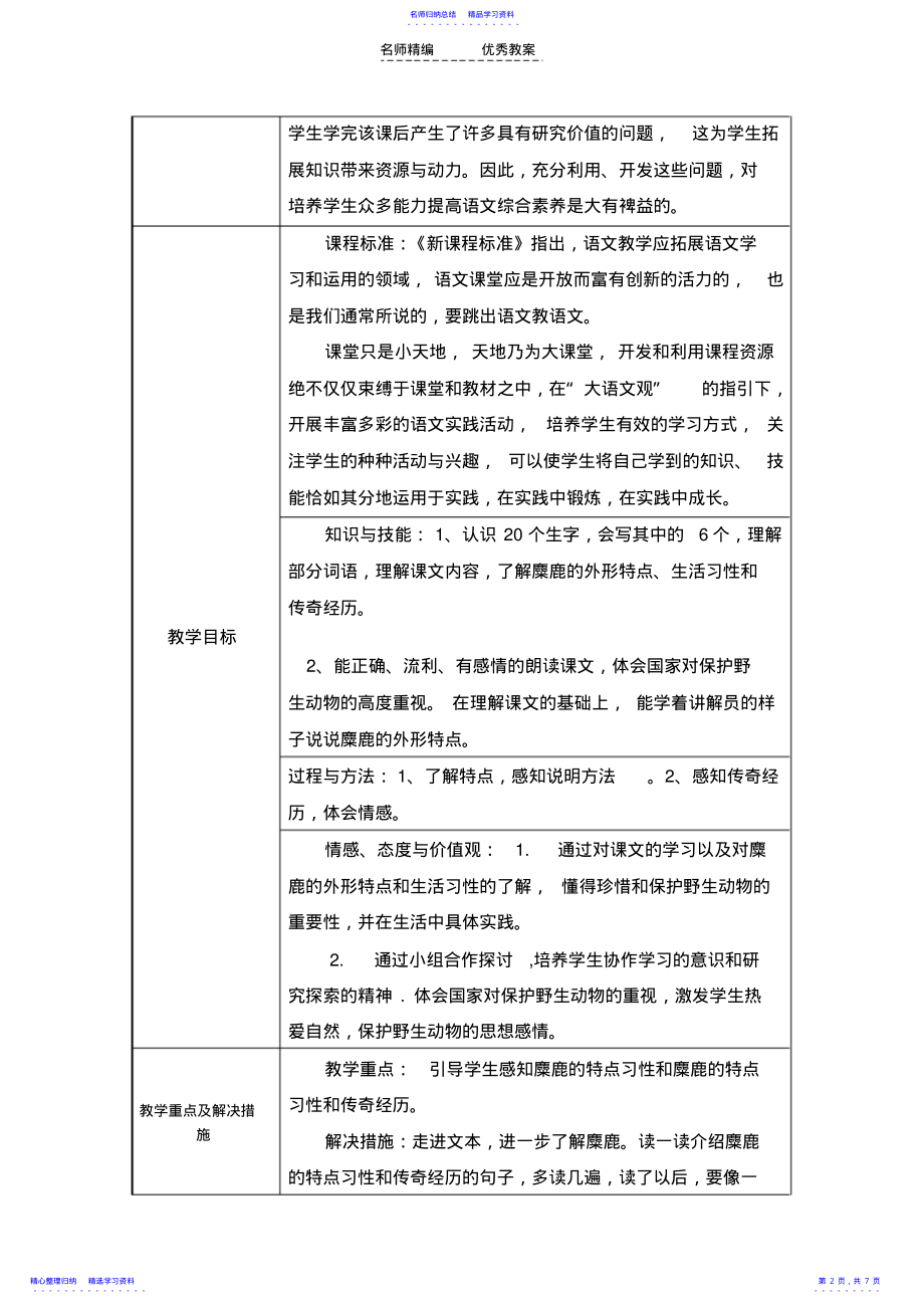 2022年《麋鹿》授导型教案模板 .pdf_第2页