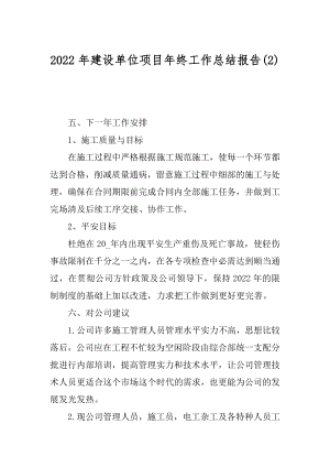 2022年建设单位项目年终工作总结报告(2).docx