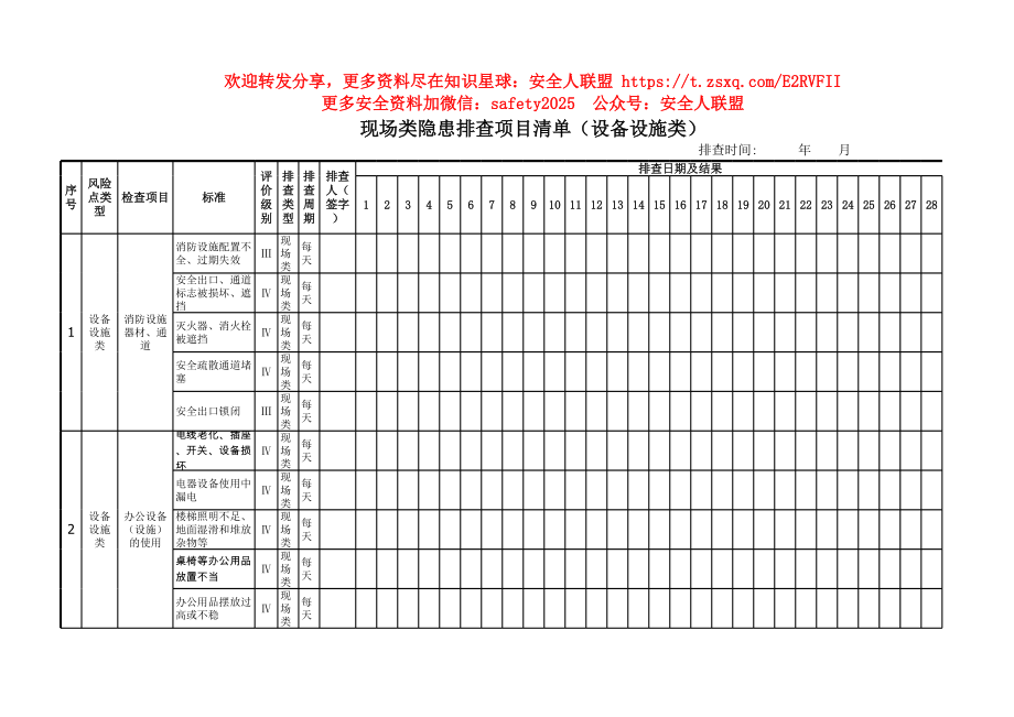 某公司隐患排查治理实施手册（即隐患排查相关记录表）.xlsx_第1页