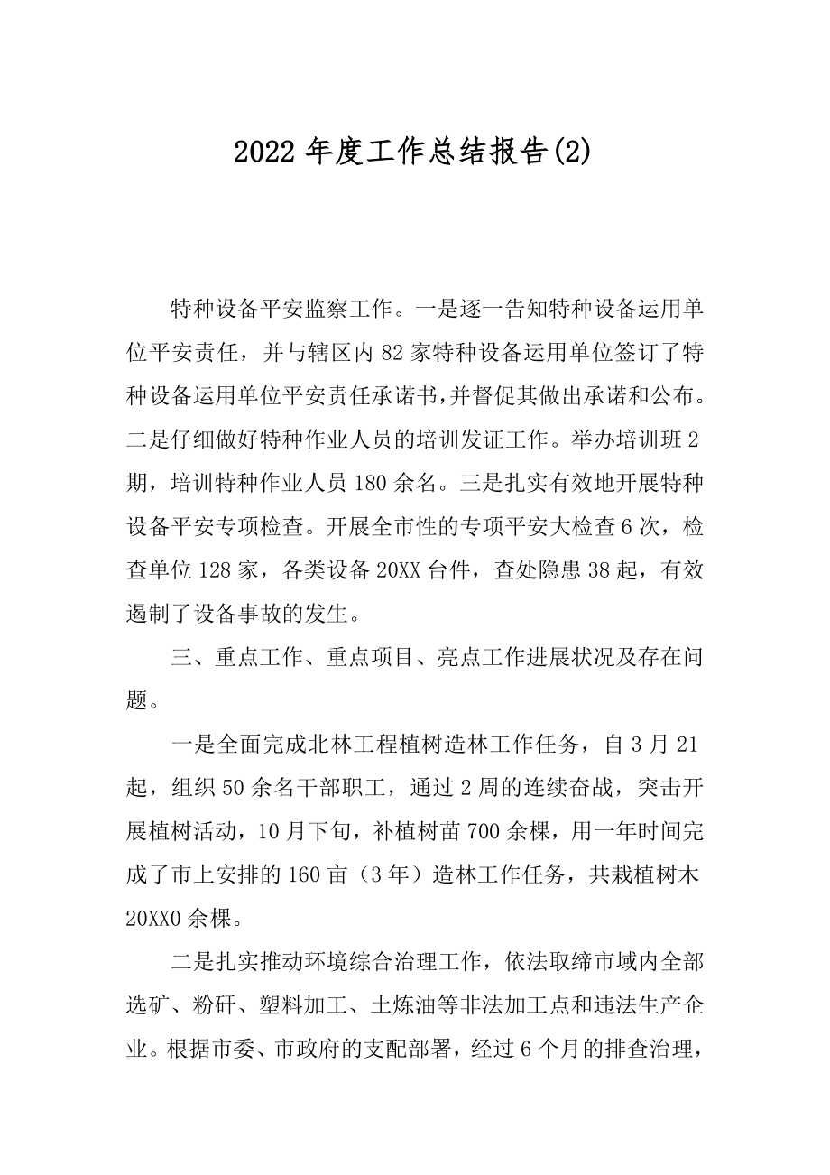 2022年度工作总结报告(2).docx_第1页