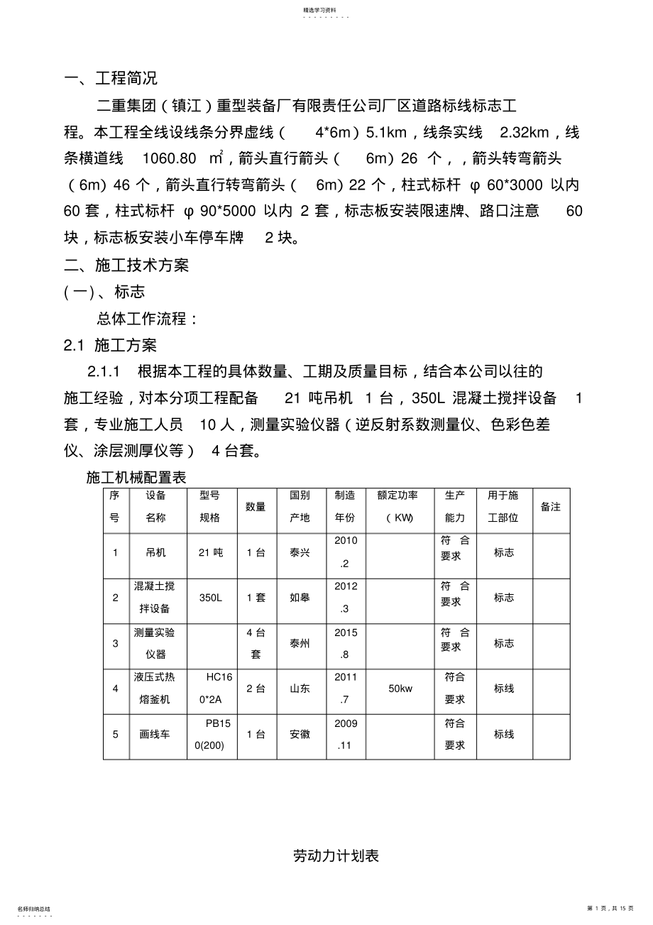 2022年标志、标线施工方案 .pdf_第1页