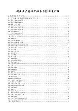 安全生产标准化台账记录汇编.doc