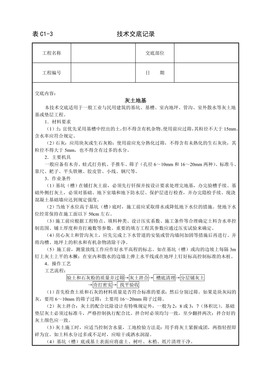 技术交底及其安全资料库技术交底建筑工程 灰土地基.docx_第1页