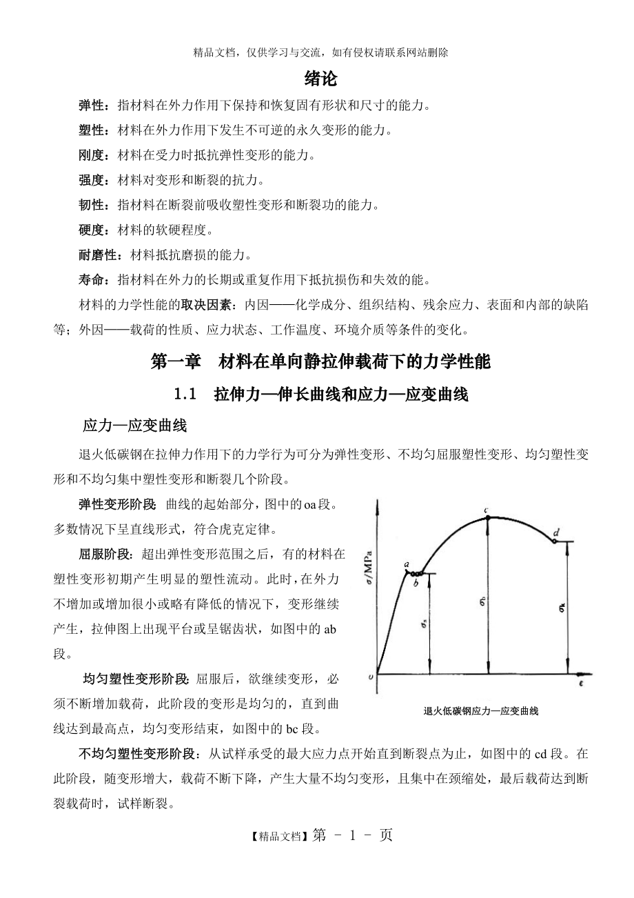 材料力学性能复习总结.docx_第1页