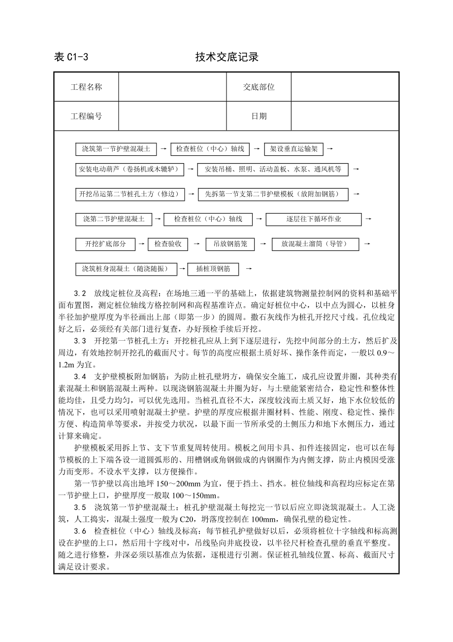 人工成孔灌注桩施工工艺技术交底及施工.docx_第2页