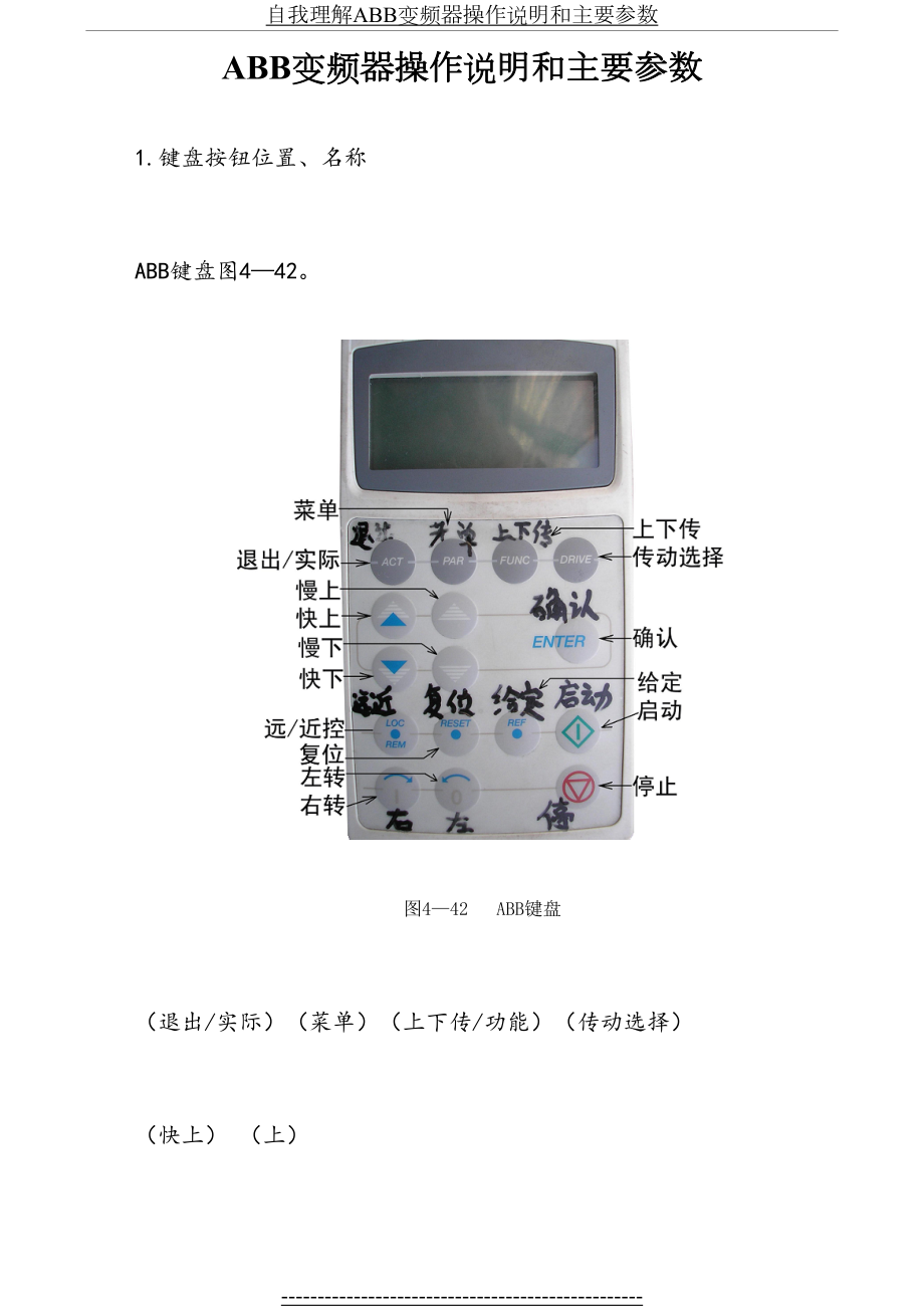 自我理解ABB变频器操作说明和主要参数.doc_第2页