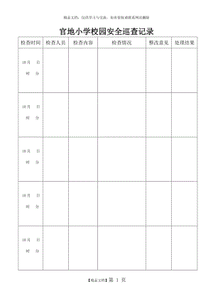 校园安全巡查记录.doc